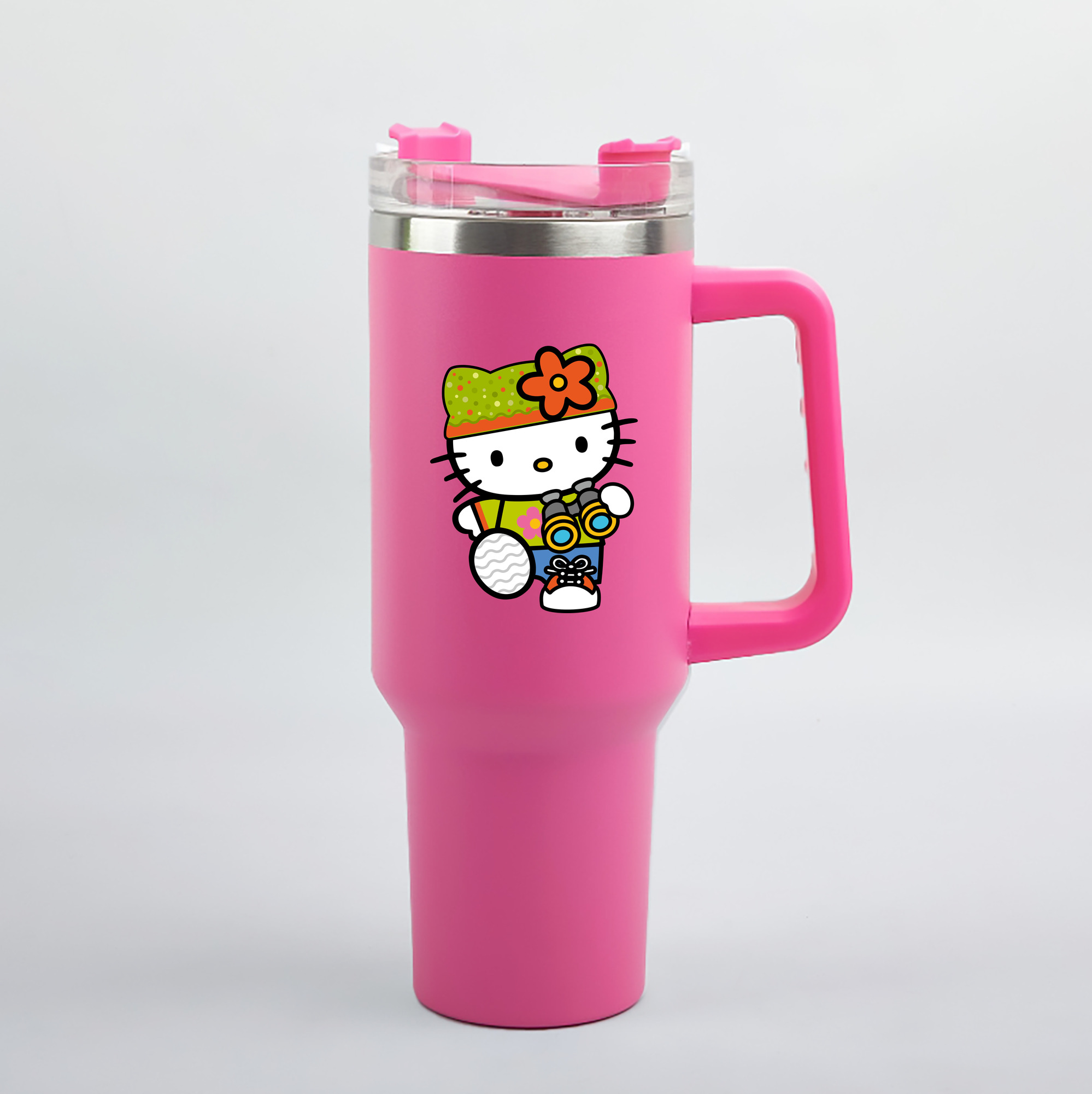 （画像用） Hello Kitty ハローキティ 1200mL車用タンブラー（カラープリント）